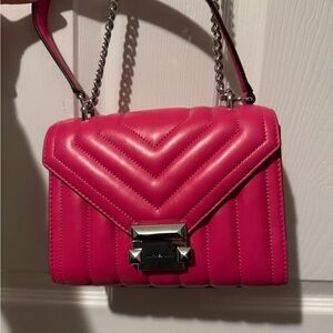 Michael Kors Fuchsia Quilted Shoulder Bag
